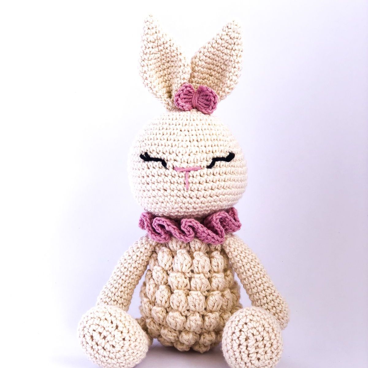 GENERICO - Peluche de apego tejido a crochet - Coneja Orejitas