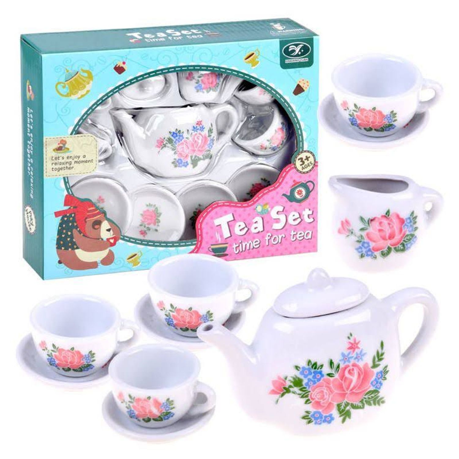 GENERICO Juego Tazas De Te Porcelana Juguete Tazas Para Niñas