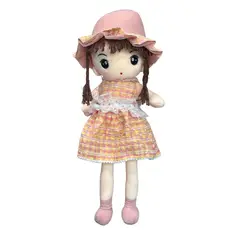 GENERICO - Muñeca De Trapo Grande De Peluche Vestido Cuadros