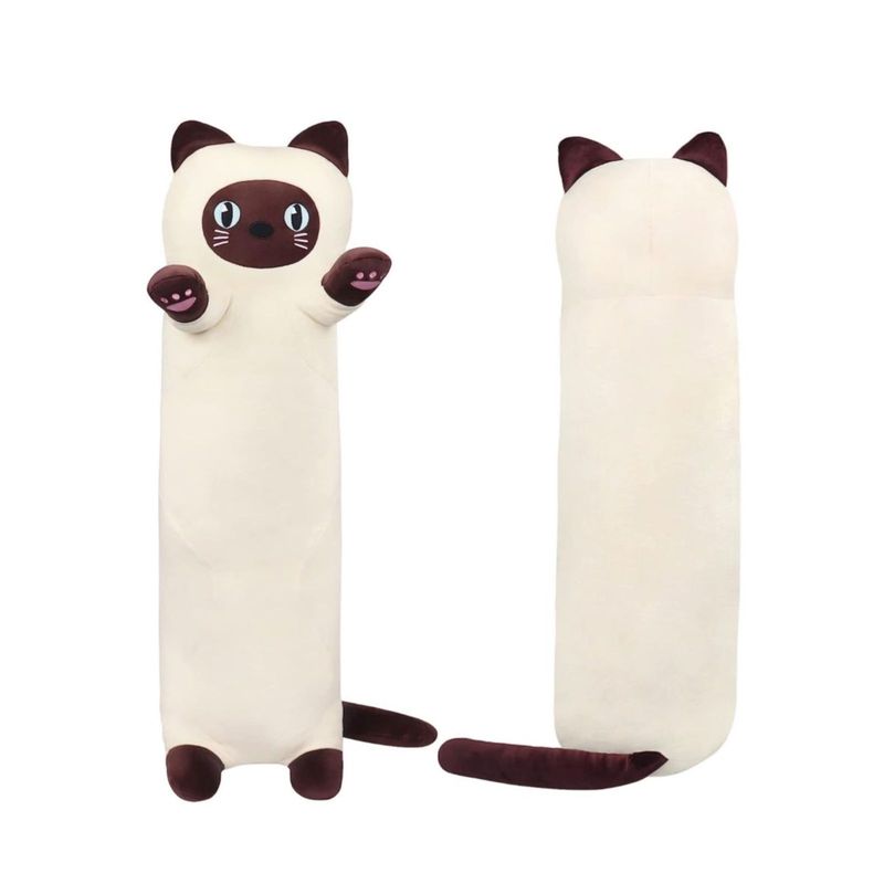 GENERICO - Peluche Almohada Alargado De Gato 80cm