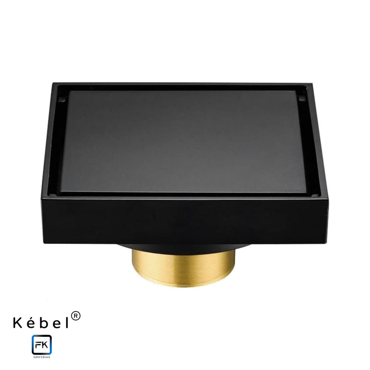 GENERICO - Desagüe Trampa Antiolor 10x10 Cuadrado Black Kébel 9774 FK