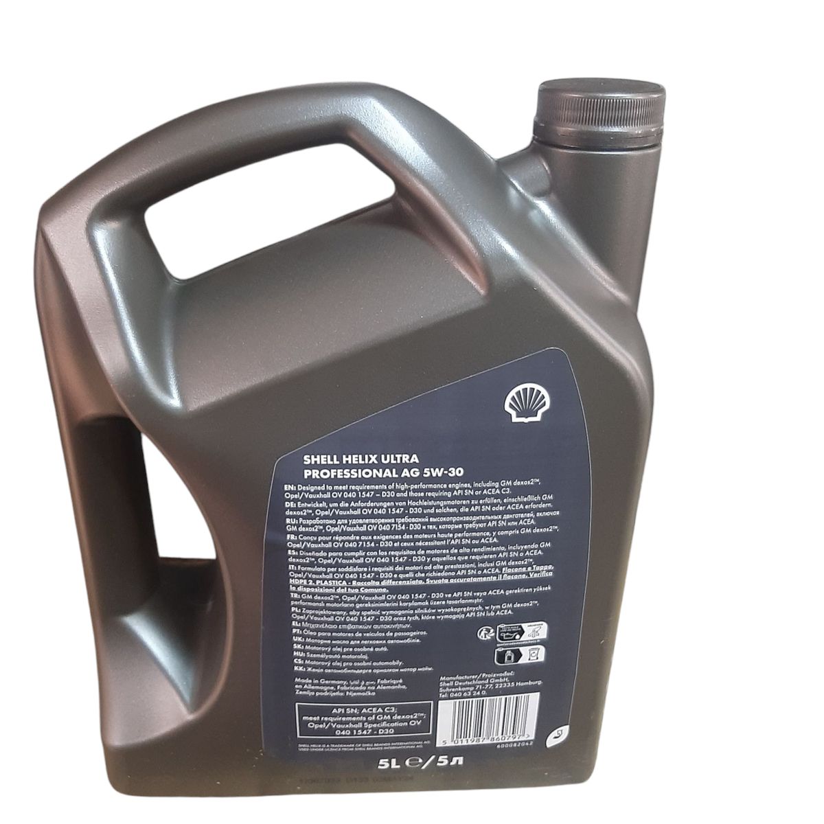 SHELL - Aceite Shell Helix Ultra Professional AG 5W-30 5 L