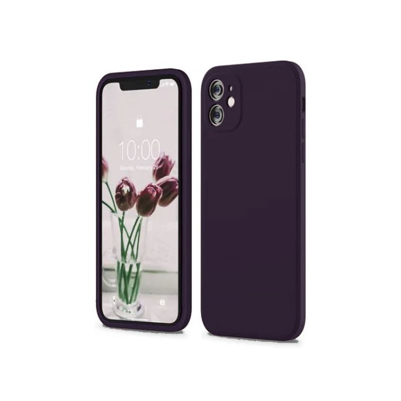 CELLBOX - Carcasa de Silicona con Protector de Cámara para iPhone 11 - Púrpura