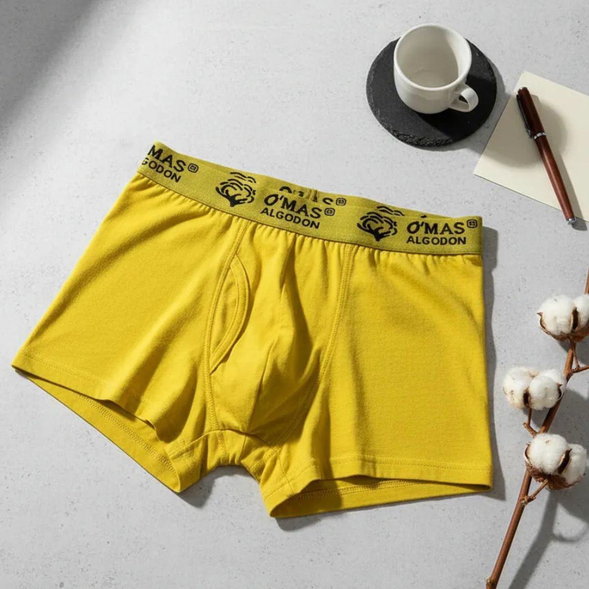 LOOK SHOP - Bóxer Hombre Calzoncillo Ropa Interior Amarillo Año Nuevo 340