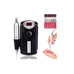 GENERICO - Torno Pulidor Para Manicure 30.000 Rpm Inalambrico Negro