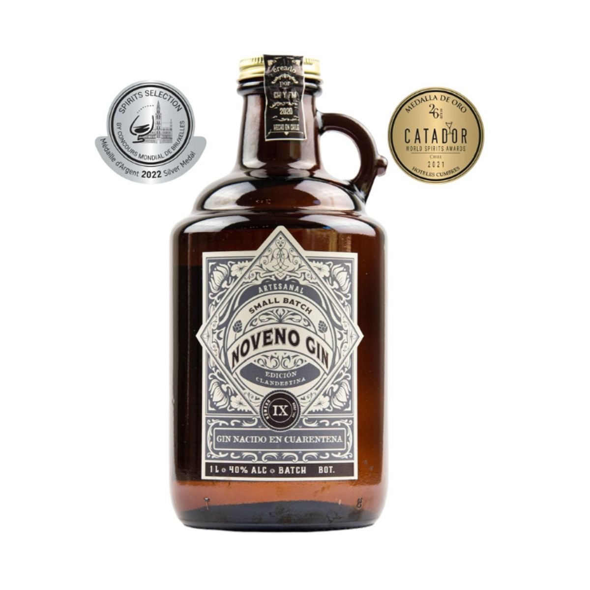 NOVENOSUR - Gin Noveno Gin Einsedler 40° 1000Cc