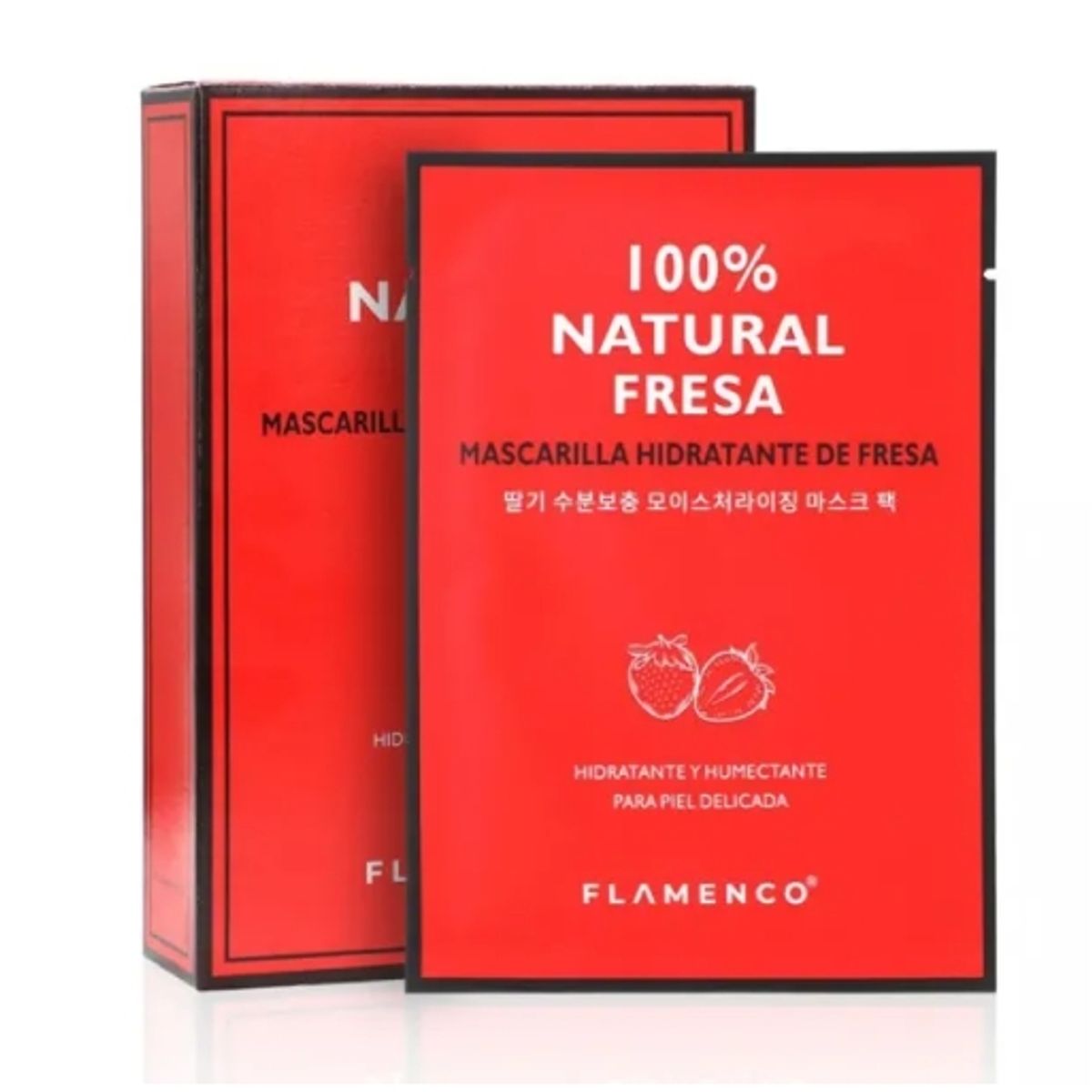 FLAMENCO - Mascarilla Facial Hidratante Y Humectante De Fresa.-