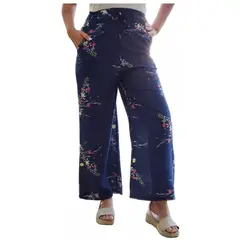 MPROPIA - Pantalón Palazzo Mujer Algodón Estampado Primavera 734
