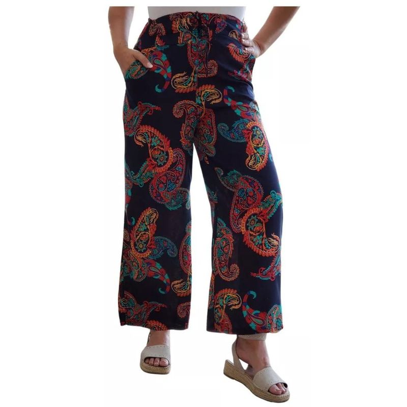 MPROPIA - Pantalón Palazzo Mujer Algodón Estampado Primavera 734