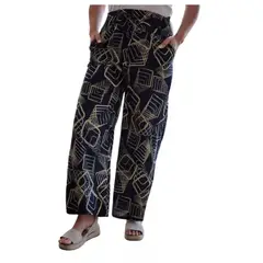 MPROPIA - Pantalón Palazzo Mujer Algodón Estampado Primavera 734