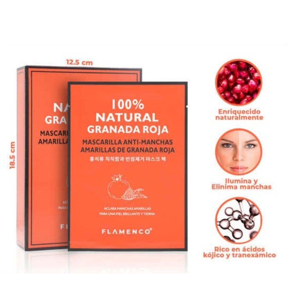 FLAMENCO - Máscarilla Facial Anti-manchas Aclara Revitaliza.-