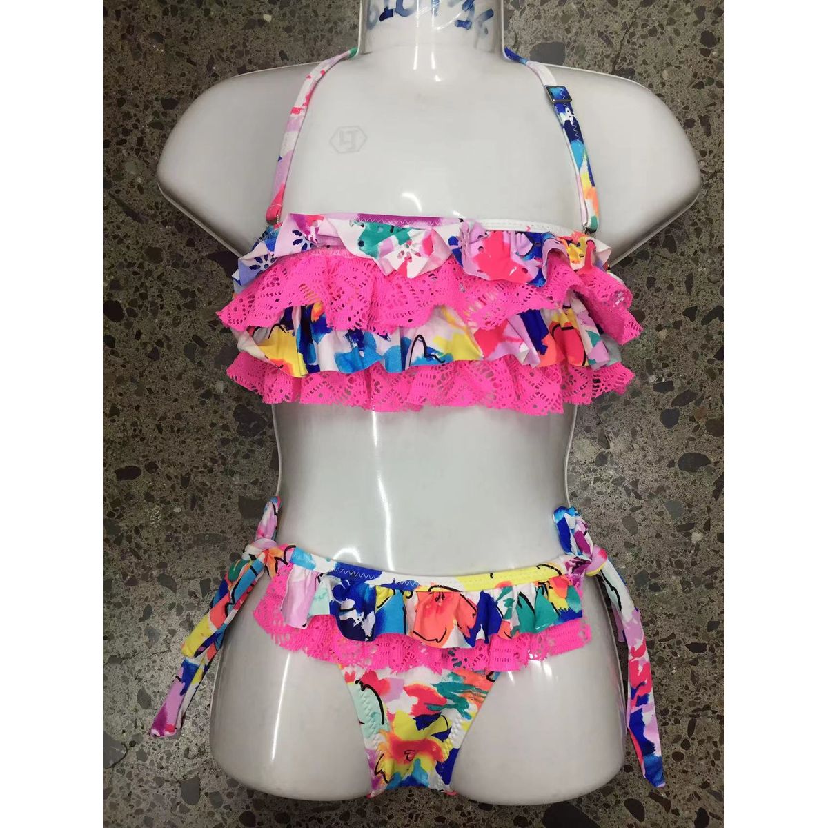 SHANDIAN - Childrens swimwear colored girls aged 6-12
