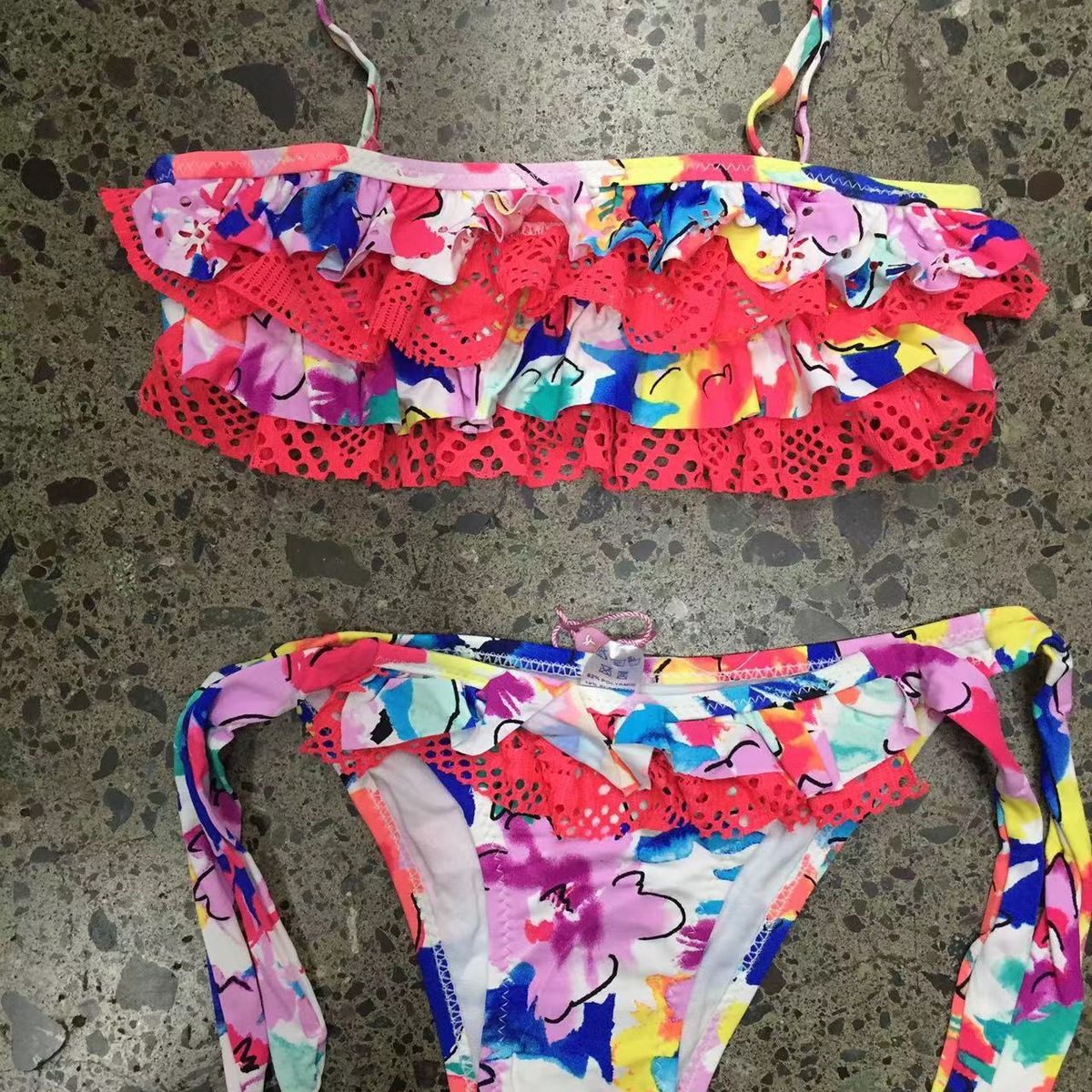 SHANDIAN - Childrens swimwear colored girls aged 6-12