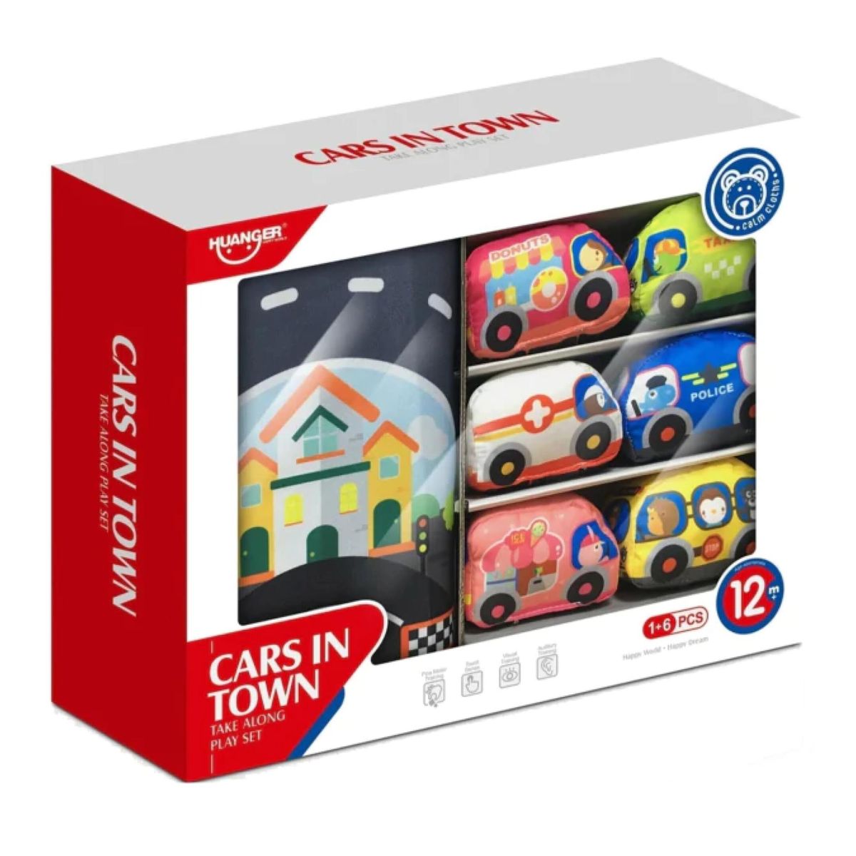 GENERICO - Juguete Set De Autos Con Pista Alfombra 7 Piezas Infantil