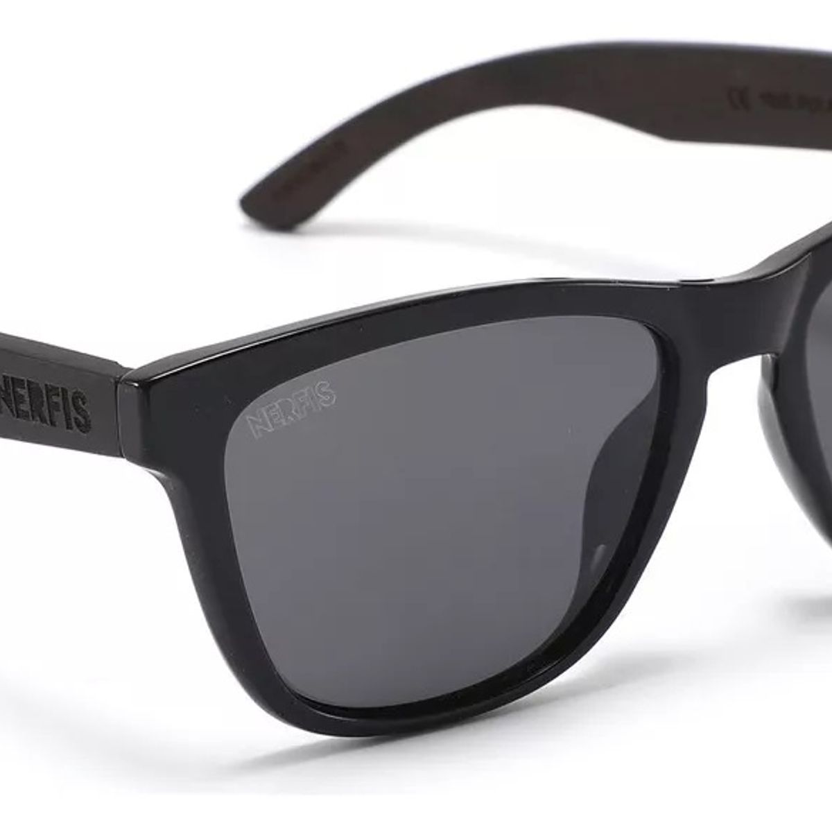 GENERICO - Anteojos de sol polarizados Nerfis Booken color negro varilla de madera