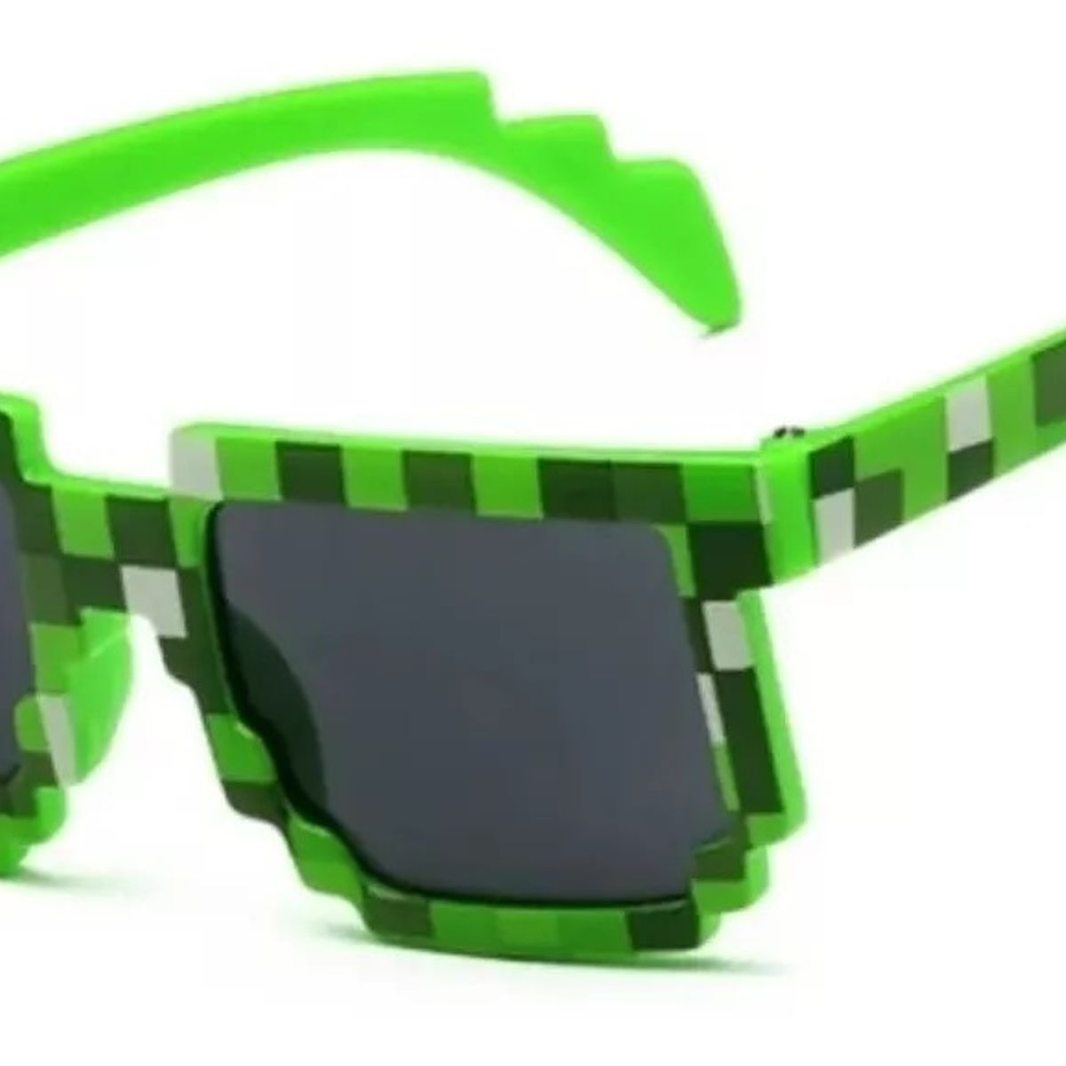 GENERICO - Lentes Sol Niños Minecraft  Funda  Paño  Verde.