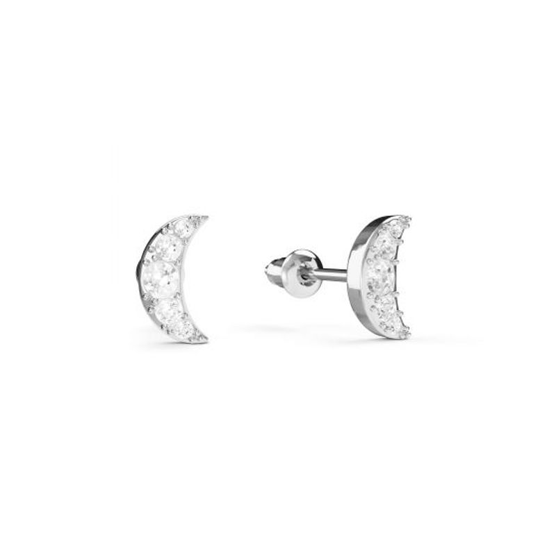 BLOOM CRYSTAL - Aros pequeños o mini con diseño de media luna con cristales Austriacos