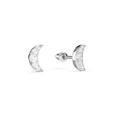 BLOOM CRYSTAL - Aros pequeños o mini con diseño de media luna con cristales Austriacos