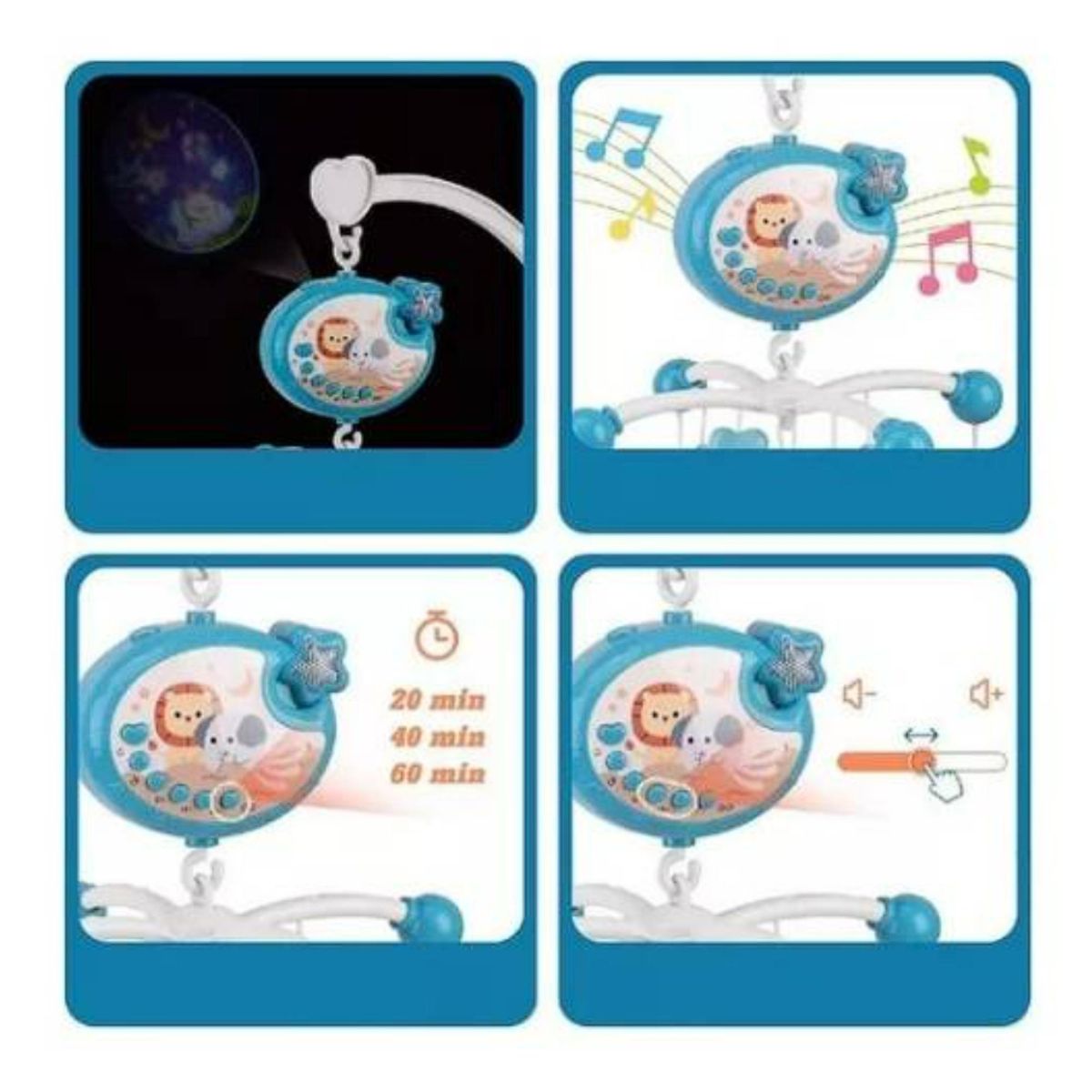 GENERICO - Juguete Movil Sonajero Infantil Con Luz Y Sonido Animales