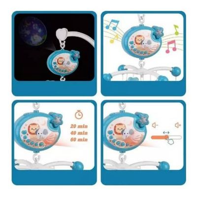 Imagen 2 del producto Juguete Movil Sonajero Infantil Con Luz Y Sonido Animales