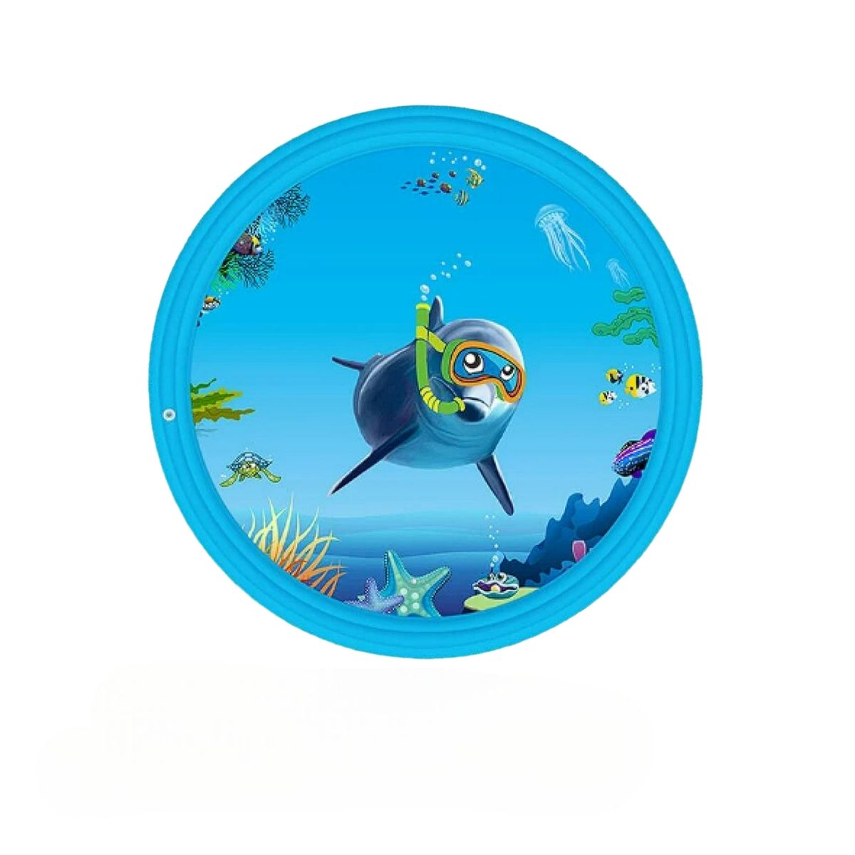 GENERICO - Piscina Inflable Lanza Agua Redonda 120x30cm Azul Infantil