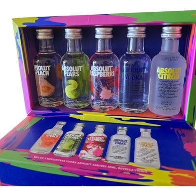 Imagen 2 del producto Colección Miniaturas Absolut 50 ml Vidrio ideal para regalar