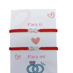 GENERICO - Pulsera Hilo Rojo infinito parejas