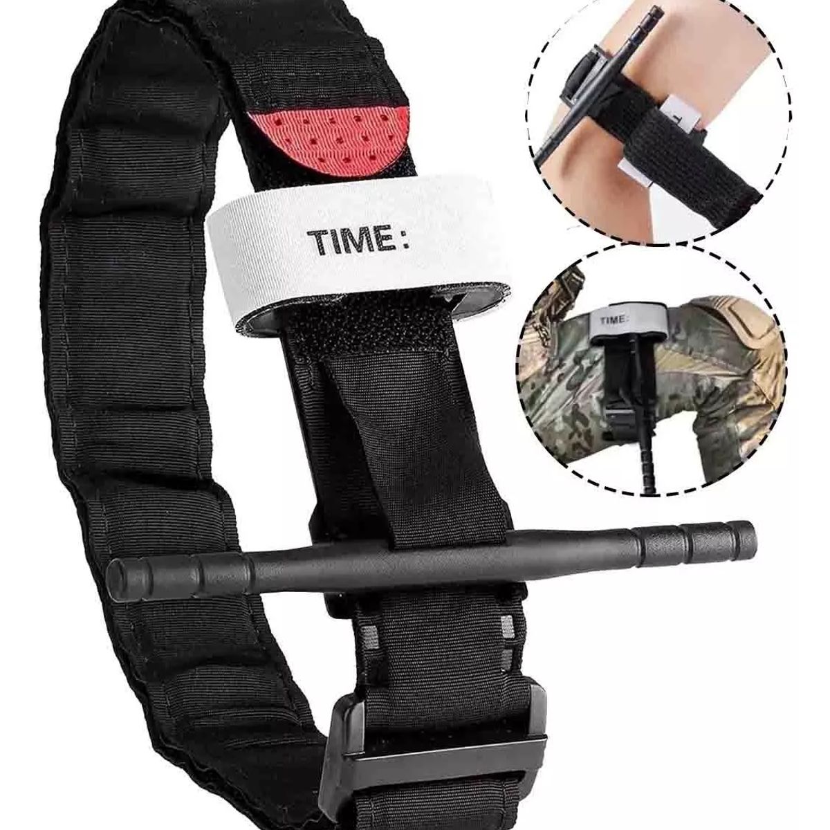 KUANGYE - 2x Torniquete Tactico Kit Primeros Auxilios Torniquete Camping