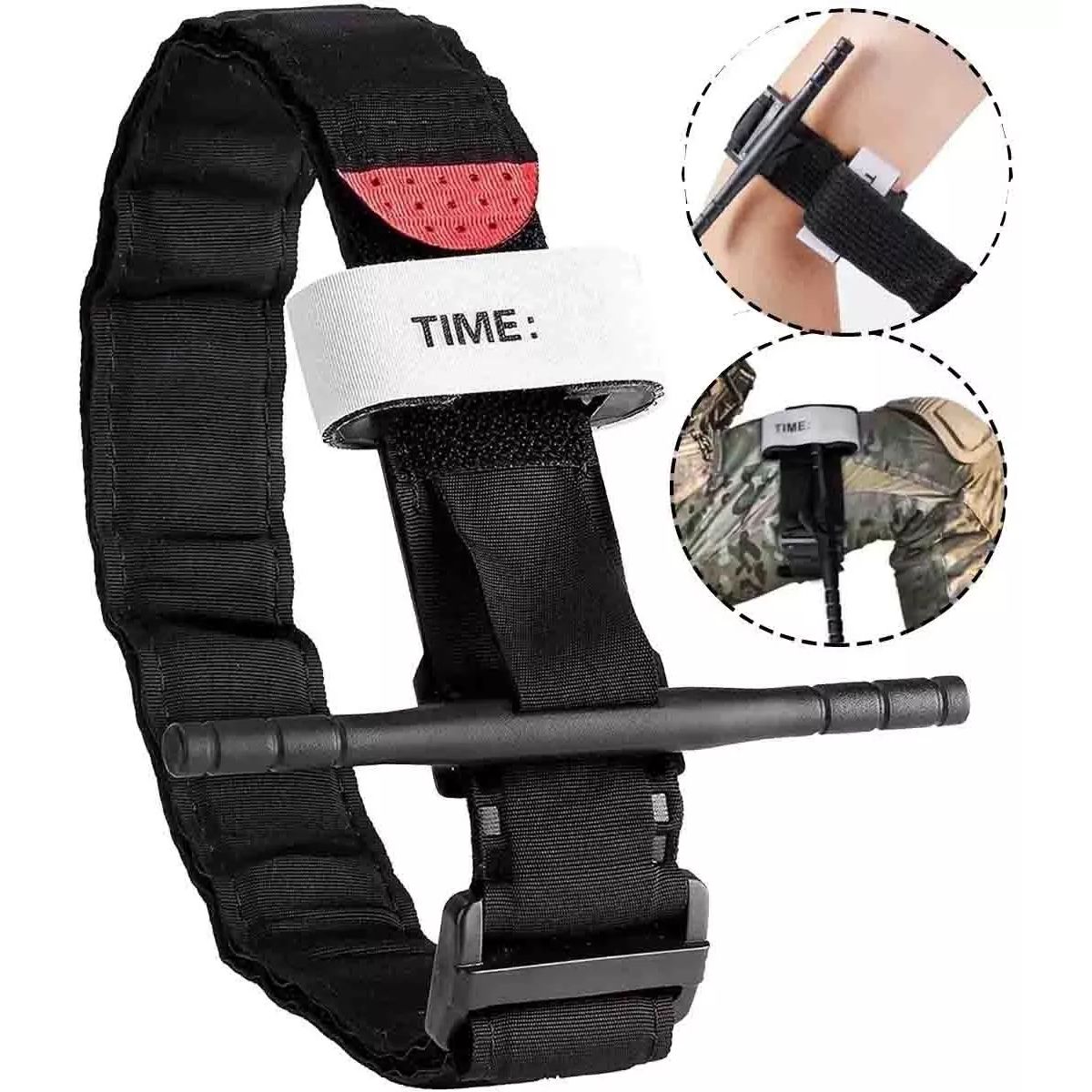 KUANGYE - 2x Torniquete Tactico Kit Primeros Auxilios Torniquete Camping