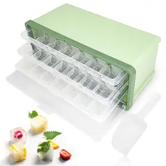 EVERSO - Cubito De Hielo Silicona Con 3 Cajón 63 Moldes
