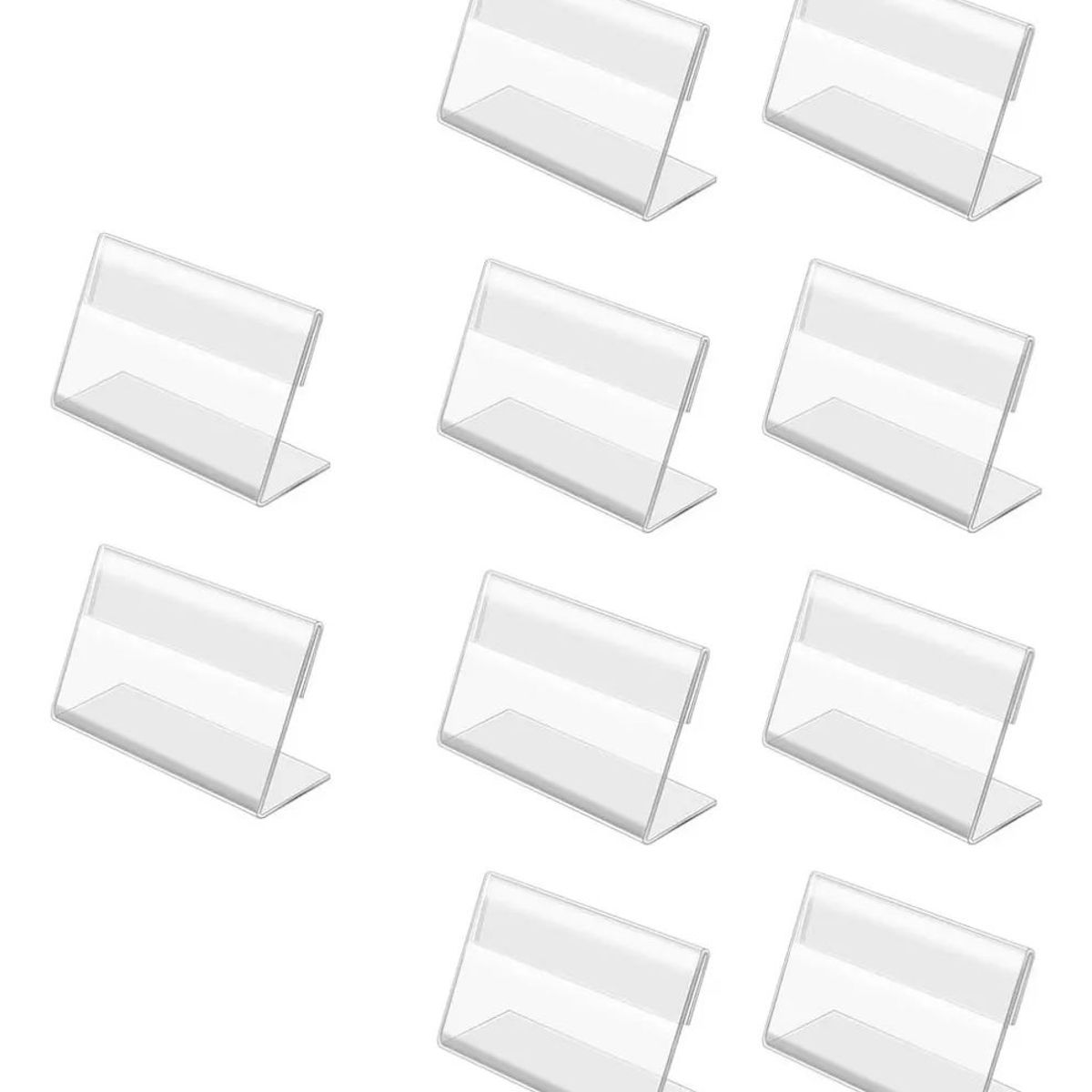 KUANGYE - Porta Precio De Acrilico 5x7 Cm Pack 10 Unidades