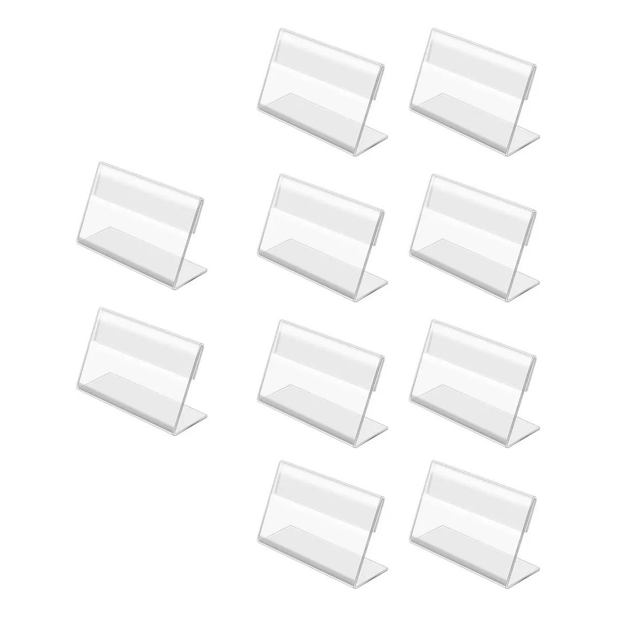 KUANGYE - Porta Precio De Acrilico 5x7 Cm Pack 10 Unidades