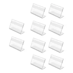 KUANGYE - Porta Precio De Acrilico 5x7 Cm Pack 10 Unidades