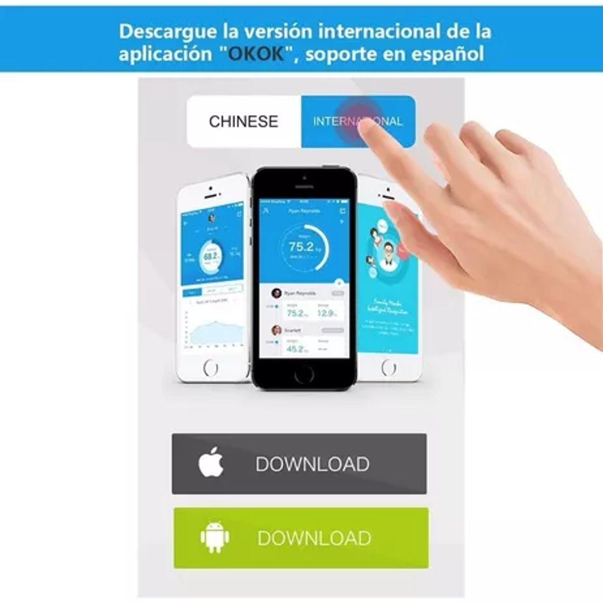 BLUEDREAMER - Balanza Pesa Digital Inteligente  Bluetooth Smart App