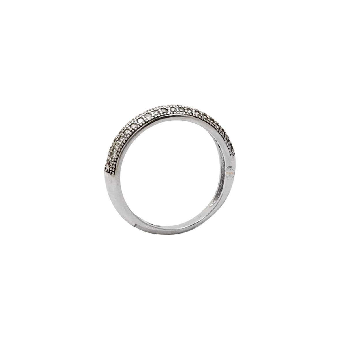 JOYAS MYTOKE - Anillo Cintillo Circones Plata 925 Italiana Talla 8 Compromiso