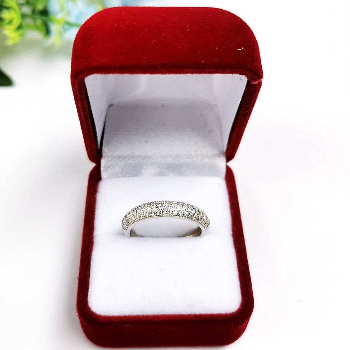 JOYAS MYTOKE - Anillo Cintillo Circones Plata 925 Italiana Talla 8 Compromiso