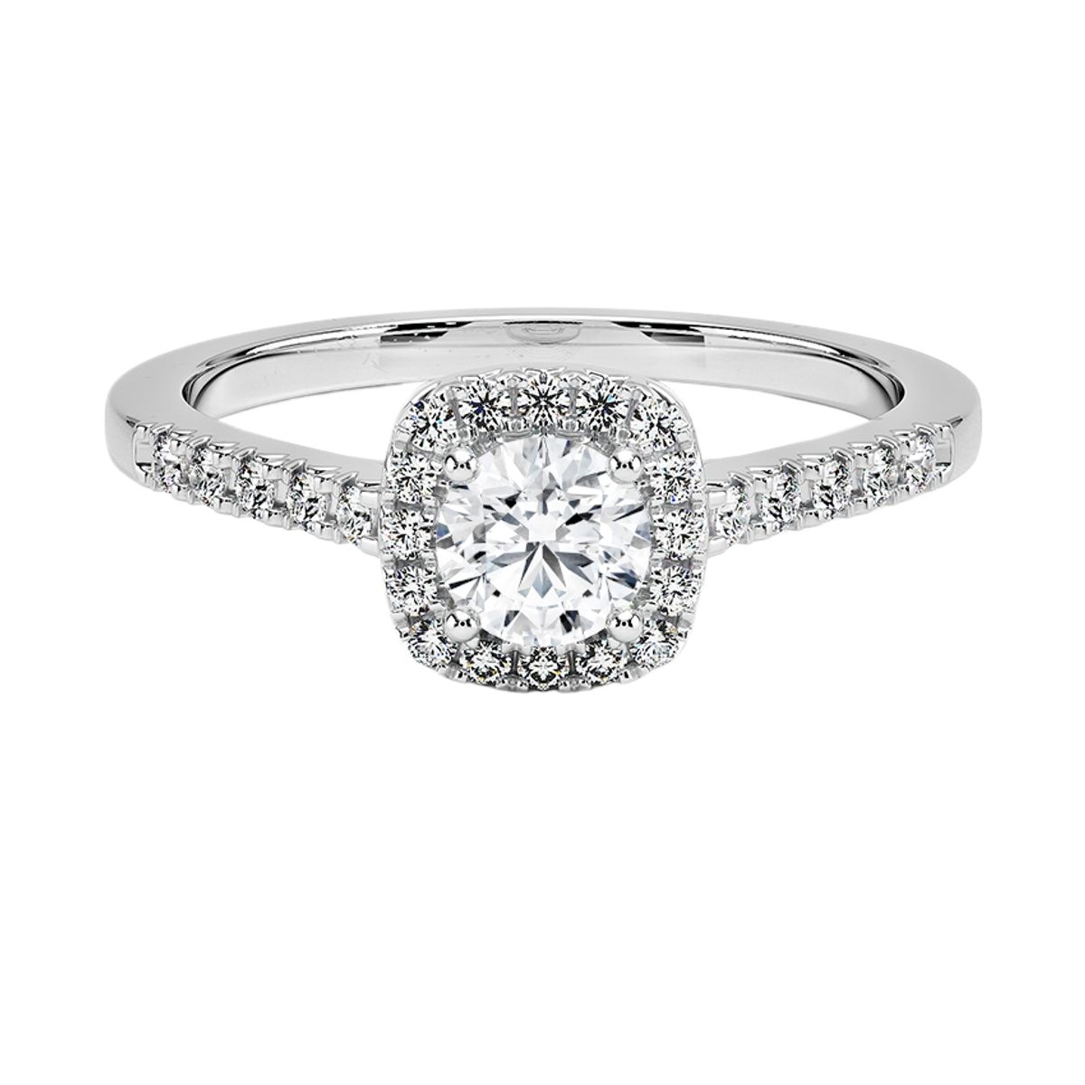 BOOMZAIR - ANILLO DE COMPROMISO MINIMALISTA DE BRILLANTES MOISSANITA