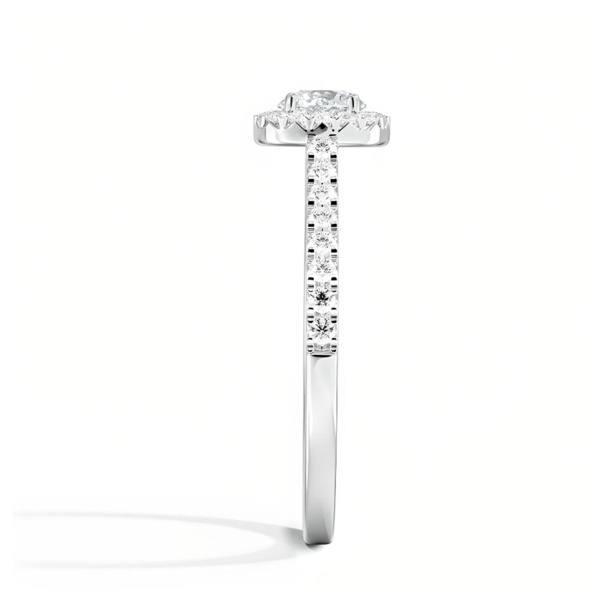 BOOMZAIR - ANILLO DE COMPROMISO MINIMALISTA DE BRILLANTES MOISSANITA