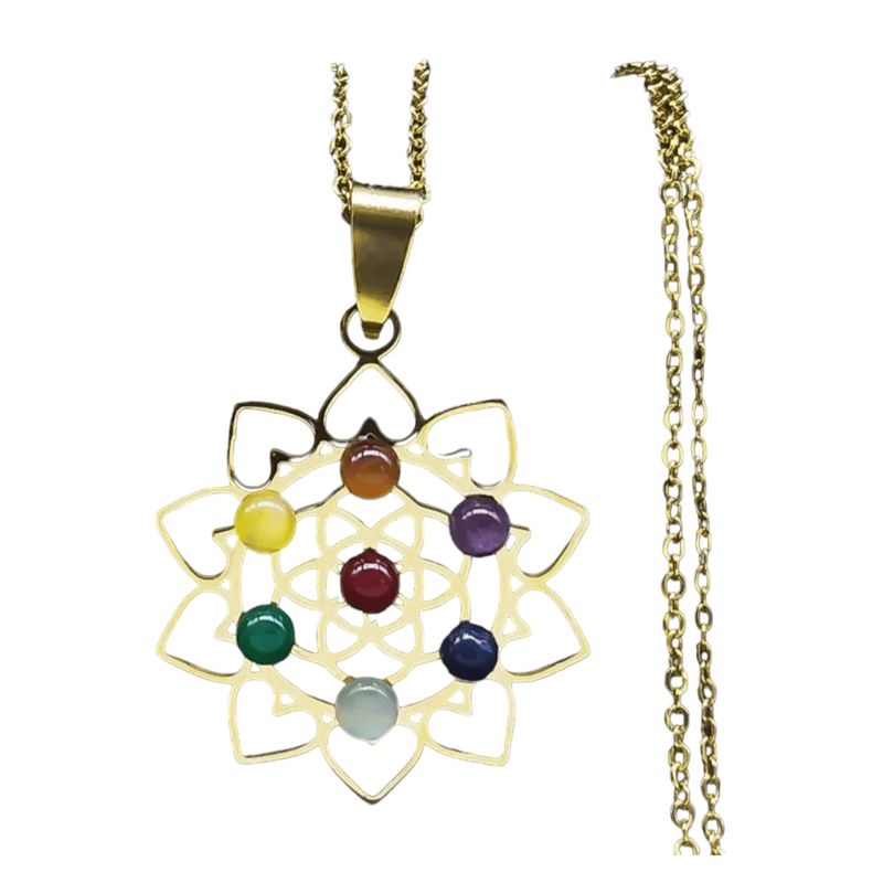 GENERICO - Collar Chakras en acero inox