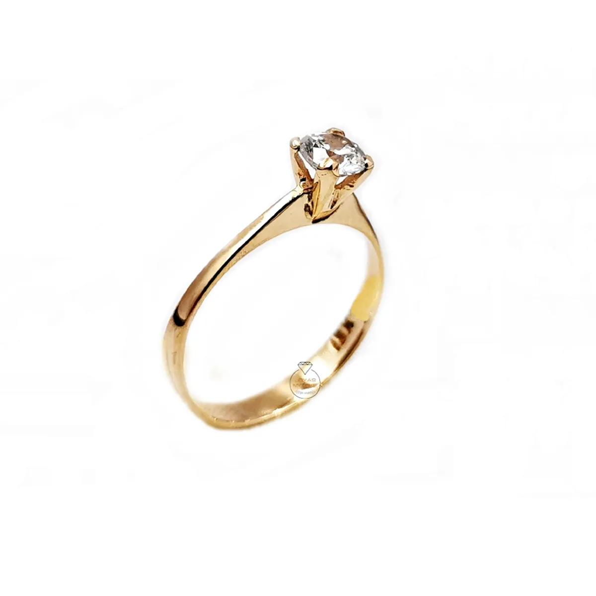 JOYAS MYTOKE - Anillo Solitario Oro 18 Kilates Rosado Circon Novia Amor