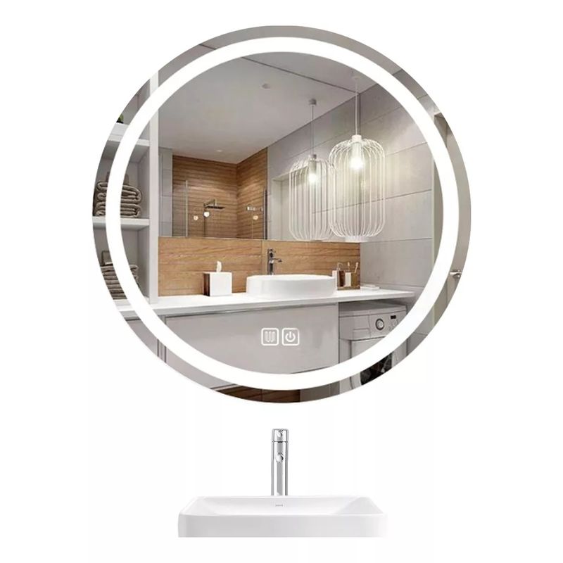 BLUEDREAMER - Espejo Con Luz Led Touch De Lujo Para Baños Anti Niebla 60cm