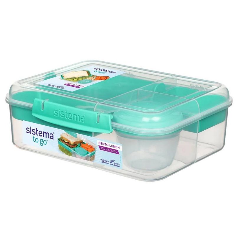 SISTEMA - Contenedor Con Pote Para Yogurt Sistema Bento To Go 1.65 L
