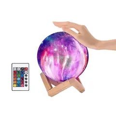PAGANOOM - Lámparas de Luna 3D, 16 Colores Luz de Noche - 10 cm
