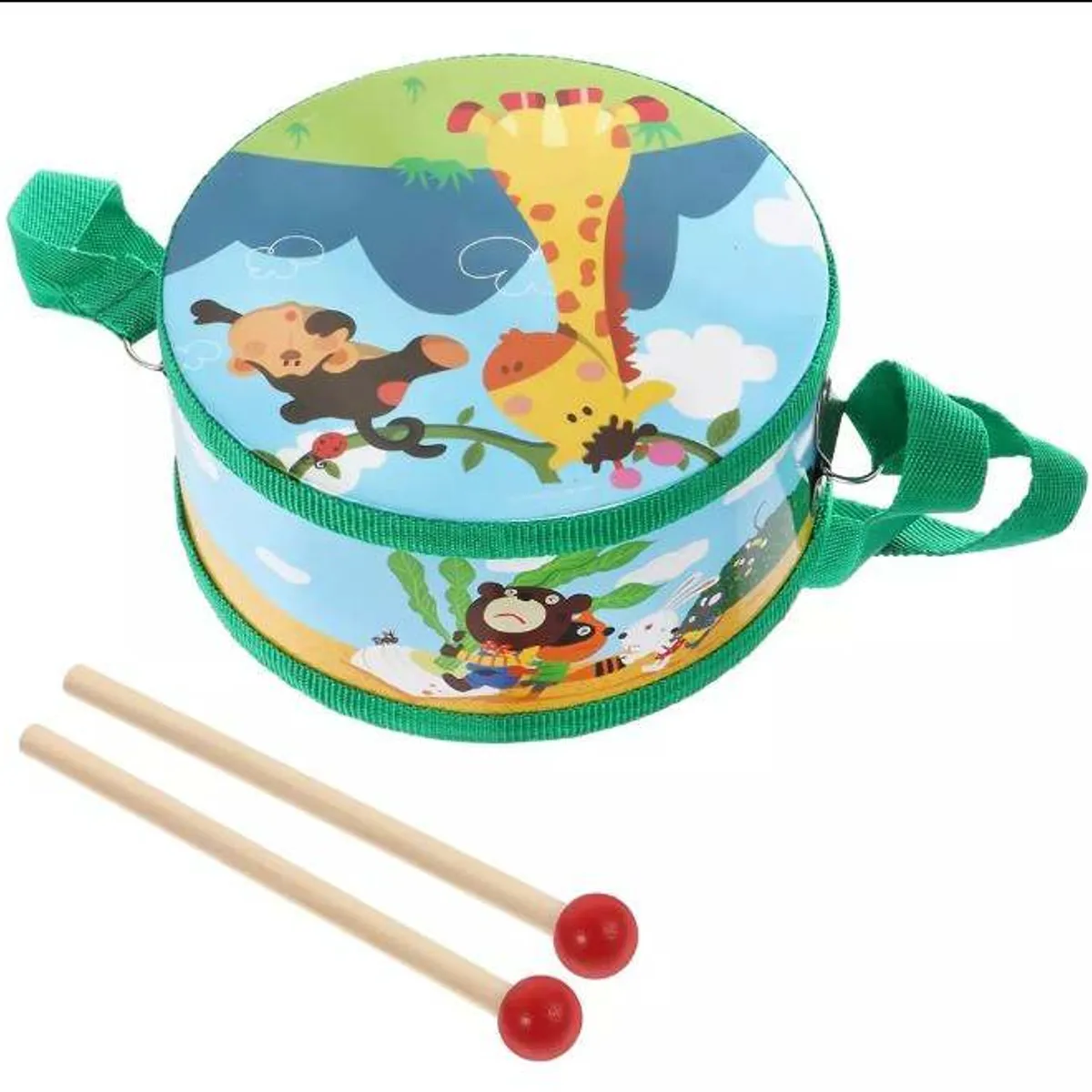 GENERICO - Tambor madera musical para niños