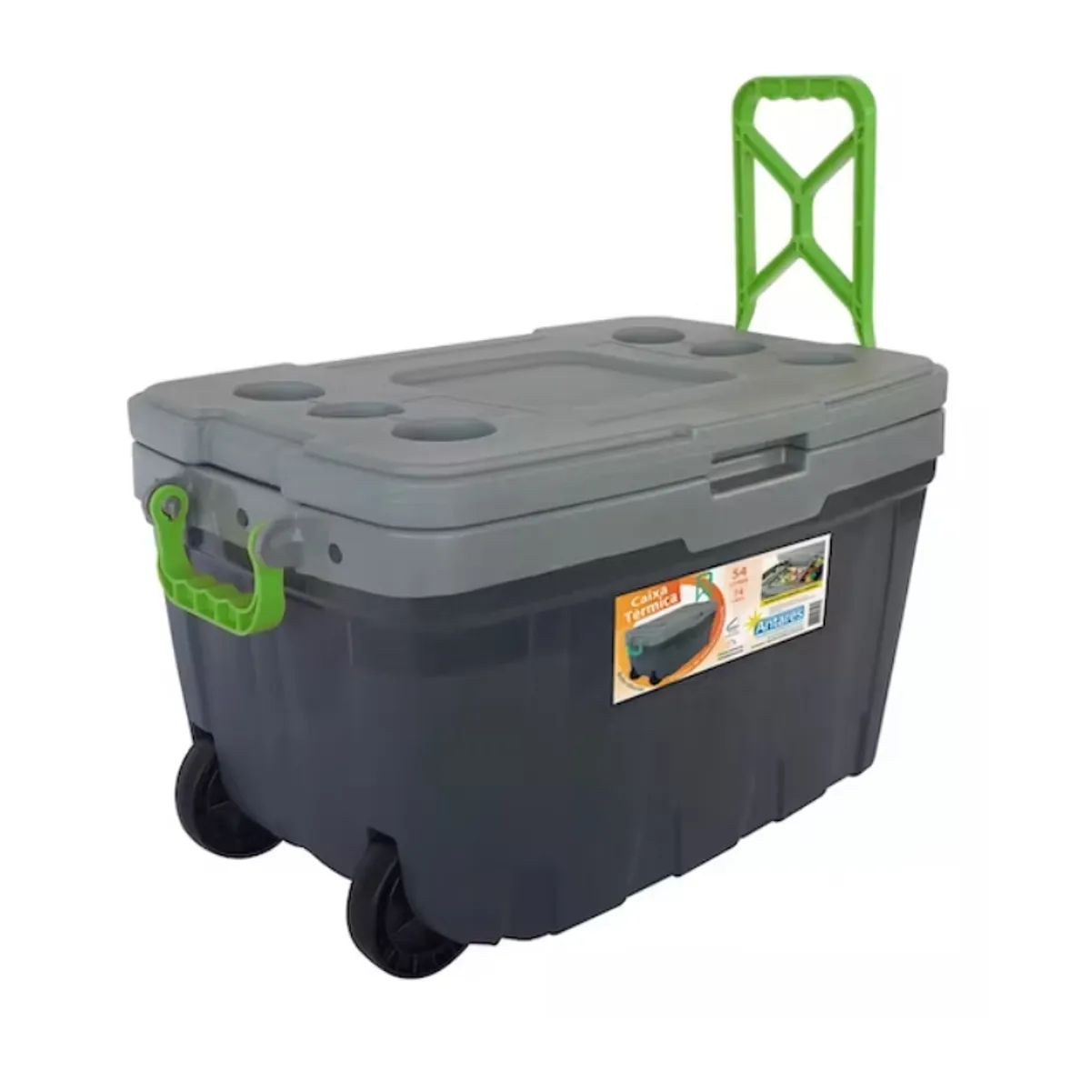 KIDSCOOL - COOLER TÉRMICO 54 L CON RUEDAS / BANDEJAS - 3010604001