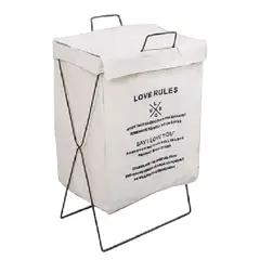 GENERICO - Cesta Canasto De Almacenamiento De Ropa Sucia Plegable Beige