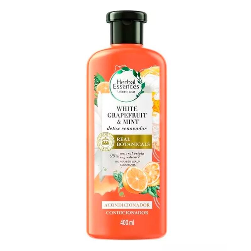 HERBAL ESSENCES - Acondicionador white grape fruit  mint 400ml herbal essences.