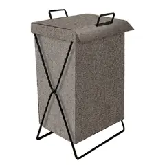 GENERICO - Cesta Canasto De Almacenamiento De Ropa Sucia Plegable Gris
