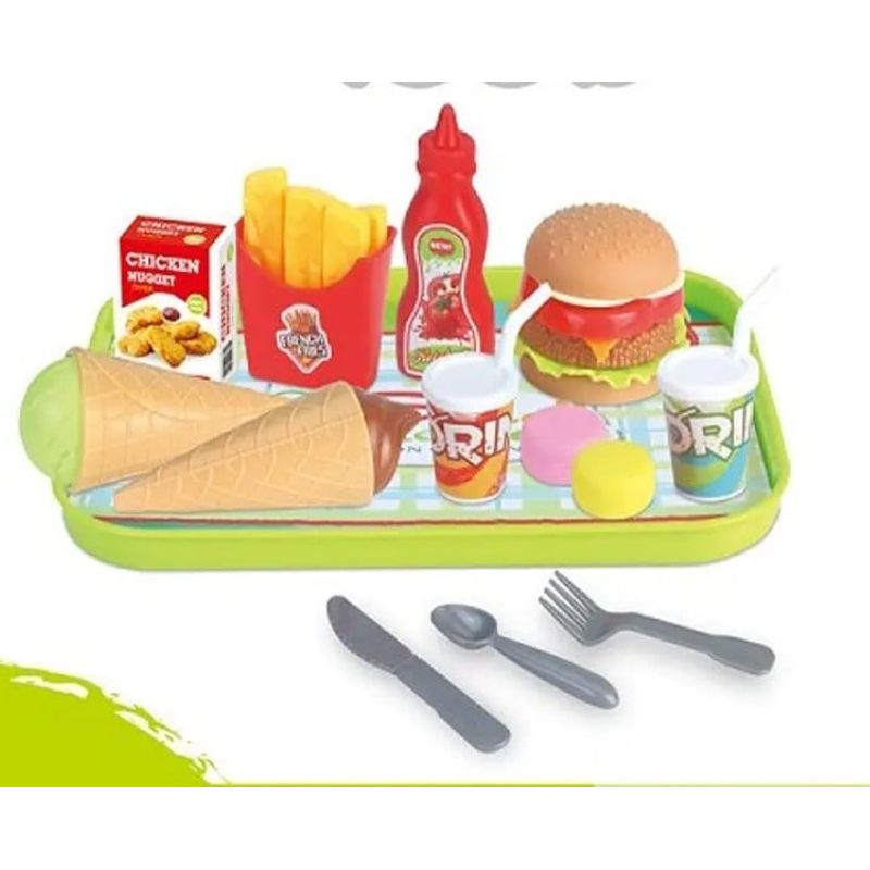 GENERICO - El set de juguete de bandeja de comida y helado