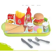 GENERICO - El set de juguete de bandeja de comida y helado